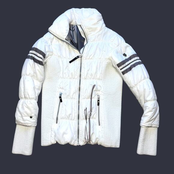 Neve Designs Puffer Ski Mountain Jacket Full Zip White Primaloft Nylon Size XS - Picture 2 of 5